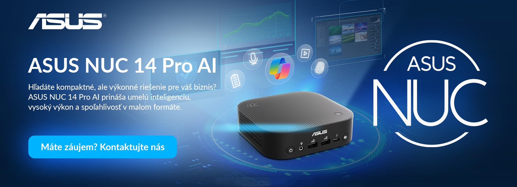 ASUS NUC 14 Pro AI – Budúcnosť výkonu už dnes!