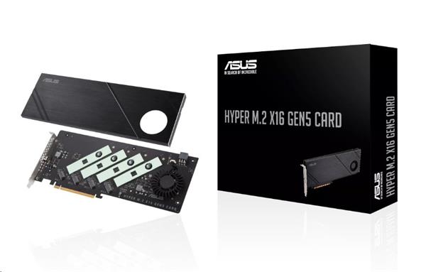 ASUS Hyper M.2 x16 Gen5 Card (PCIe 5.0/4.0) - rozširujúca karta pre 4x M.2 SSD