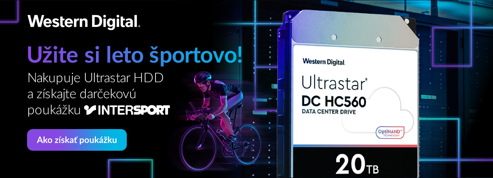 Intersport poukážka k nákupu WD Ultrastar HDD