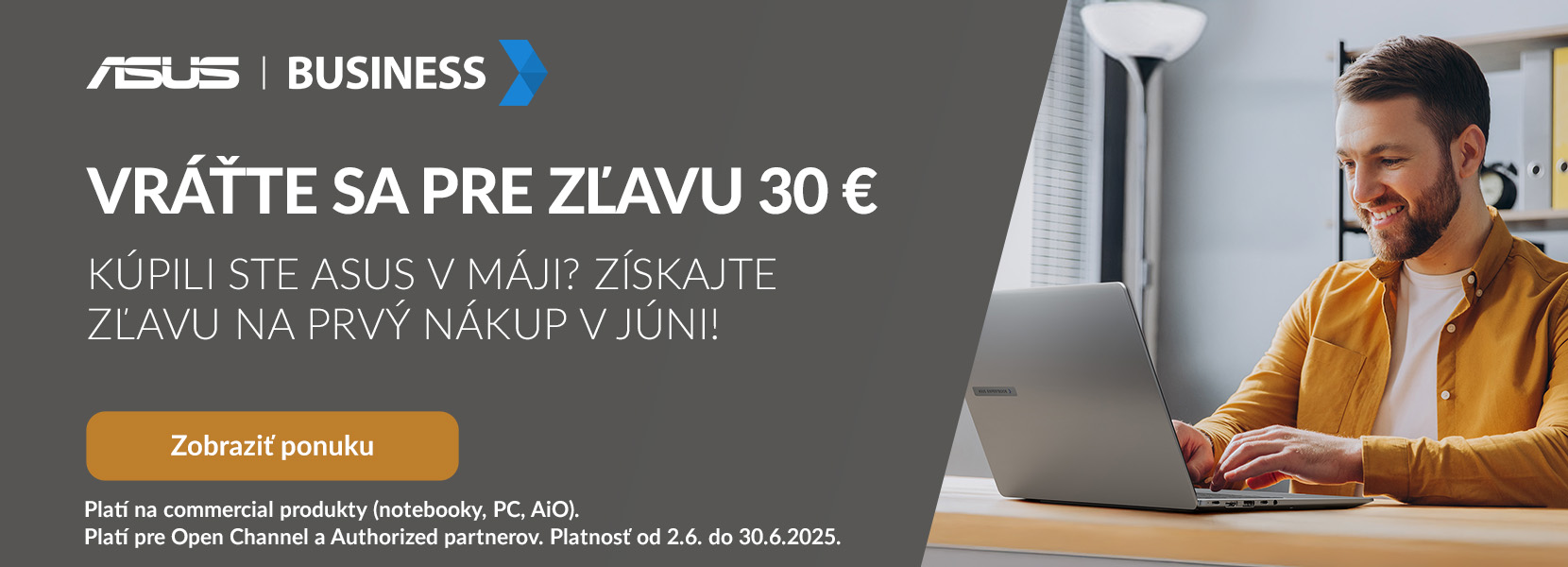 Vráťte sa pre zľavu 30 Eur