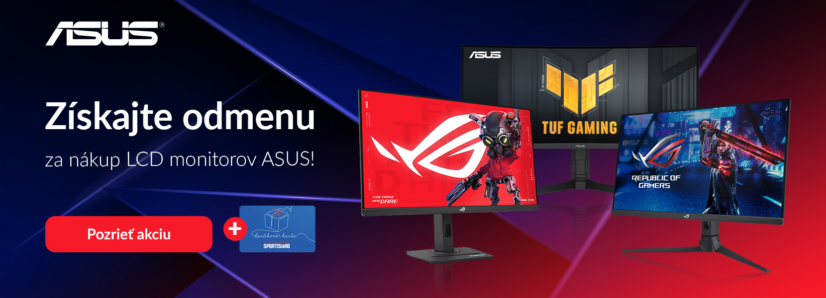 Získajte odmenu za nákup LCD monitorov ASUS